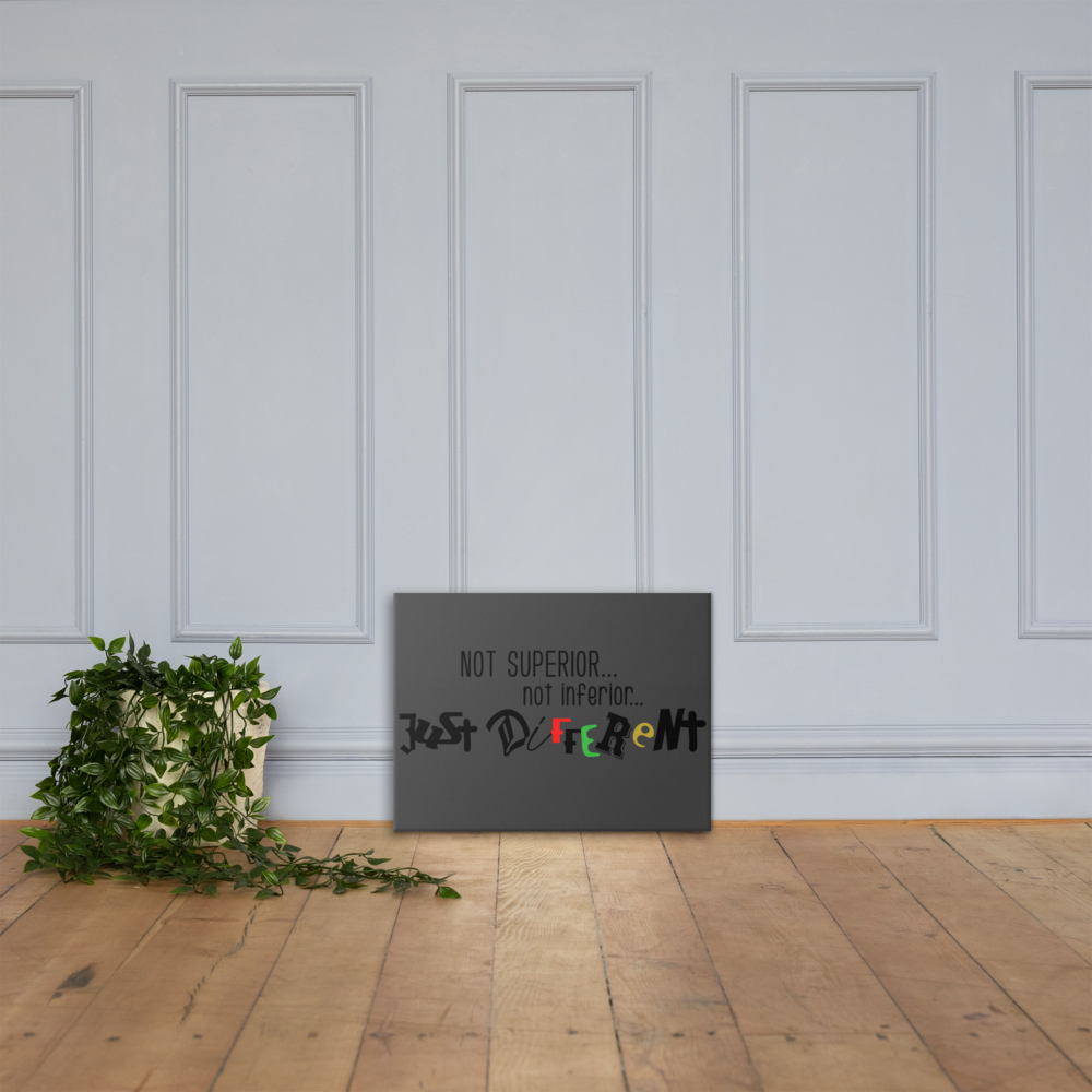Canvas Print with "Just Different" Design