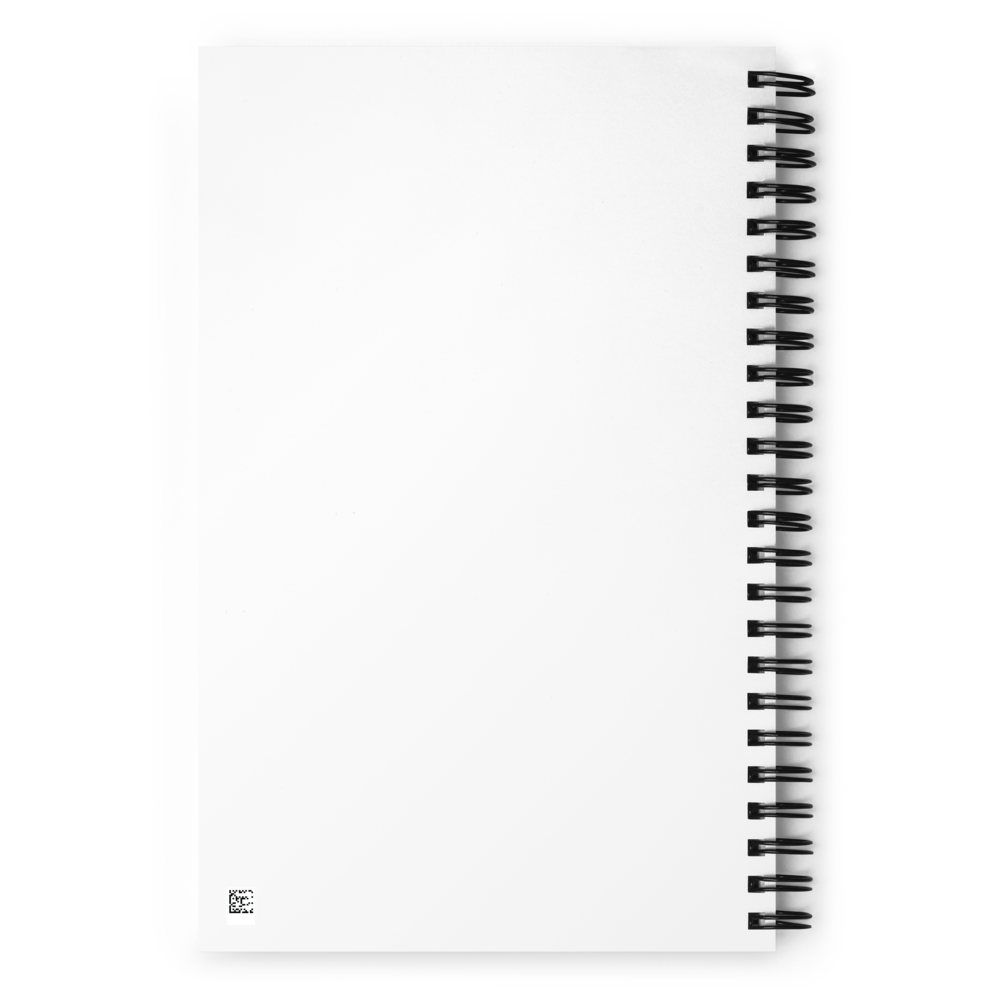 White Spiral Notebook with "Cross" Design