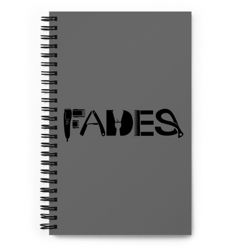 Spiral notebook with "Fades" Design