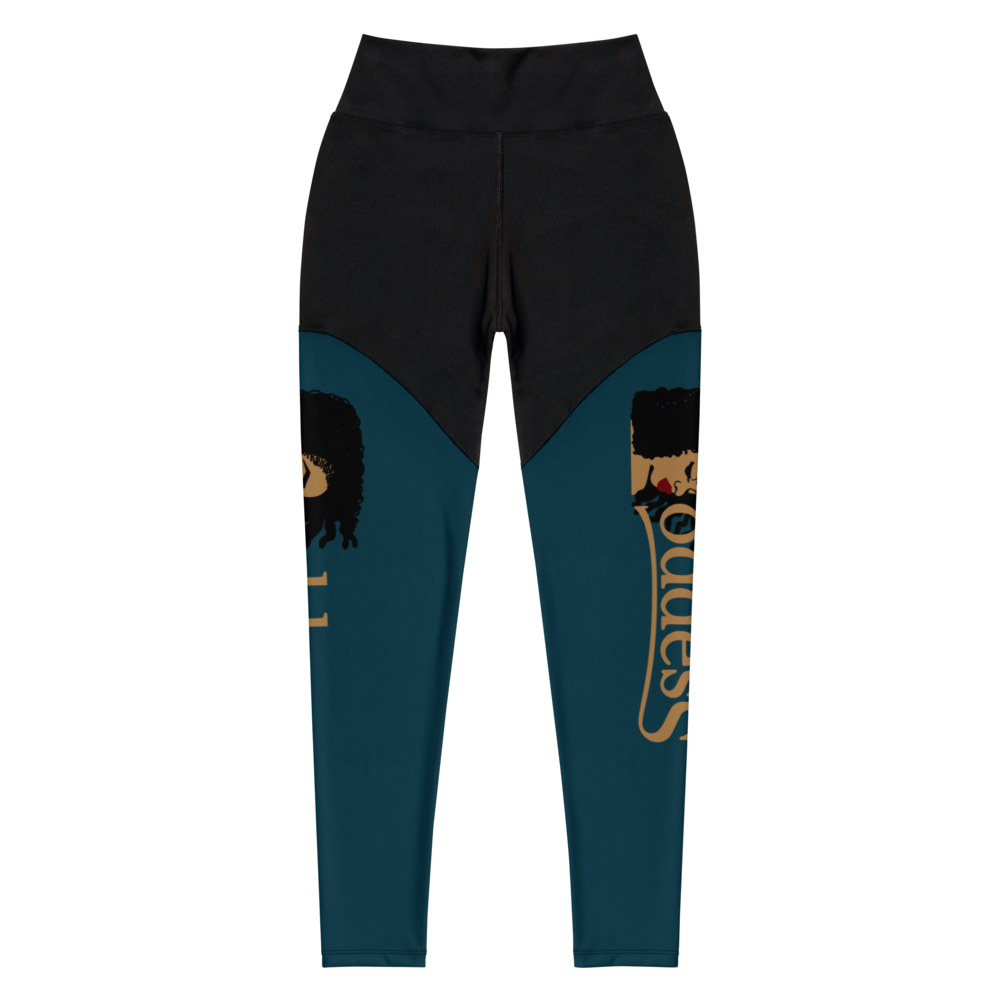 Sports Leggings with "Goddess" and "The PropHer Noun" Designs