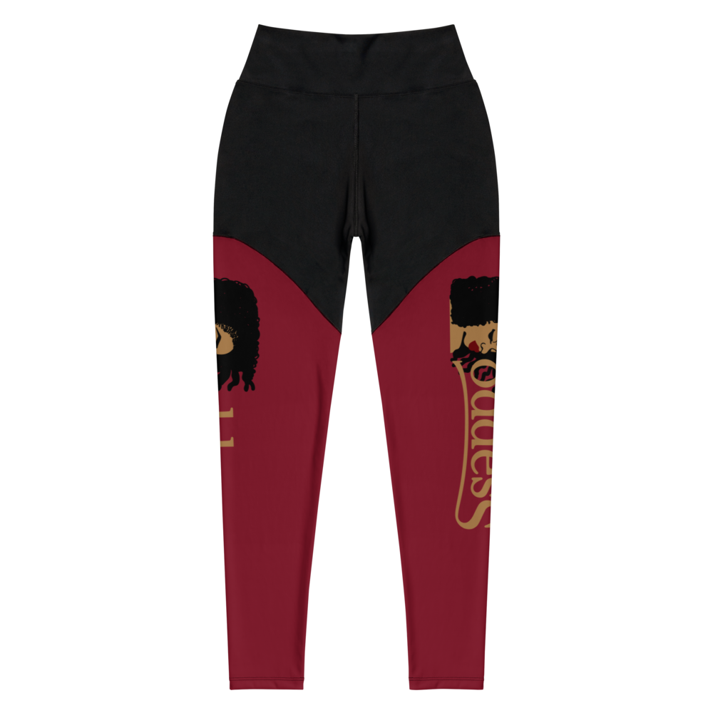 Sports Leggings with "Goddess" and "The PropHer Noun" Designs