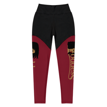 Sports Leggings with "Goddess" and "The PropHer Noun" Designs