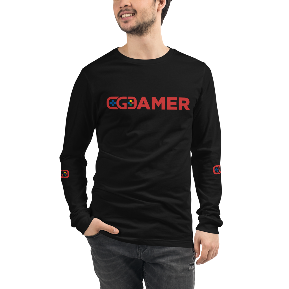 L/S T-Shirt with "Gamer" & "Controller" Designs