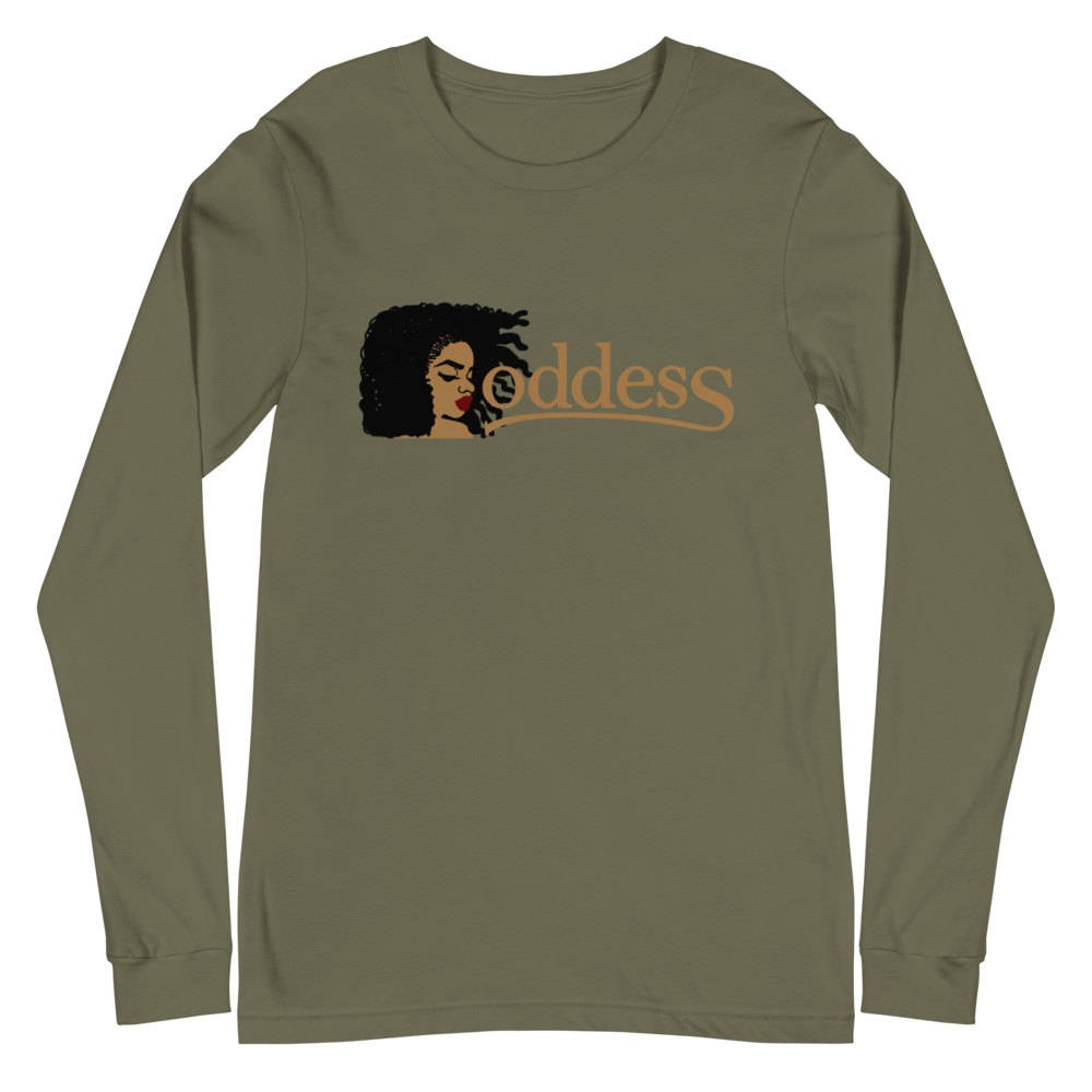 L/S T-Shirt with "Goddess" and "PropHer Noun" Designs