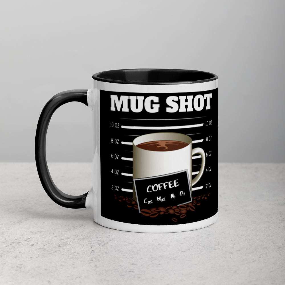 Black Mug with "MUG SHOT" Design