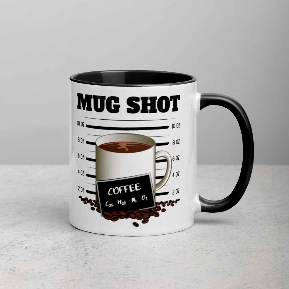 White Mug with "MUG SHOT" Design