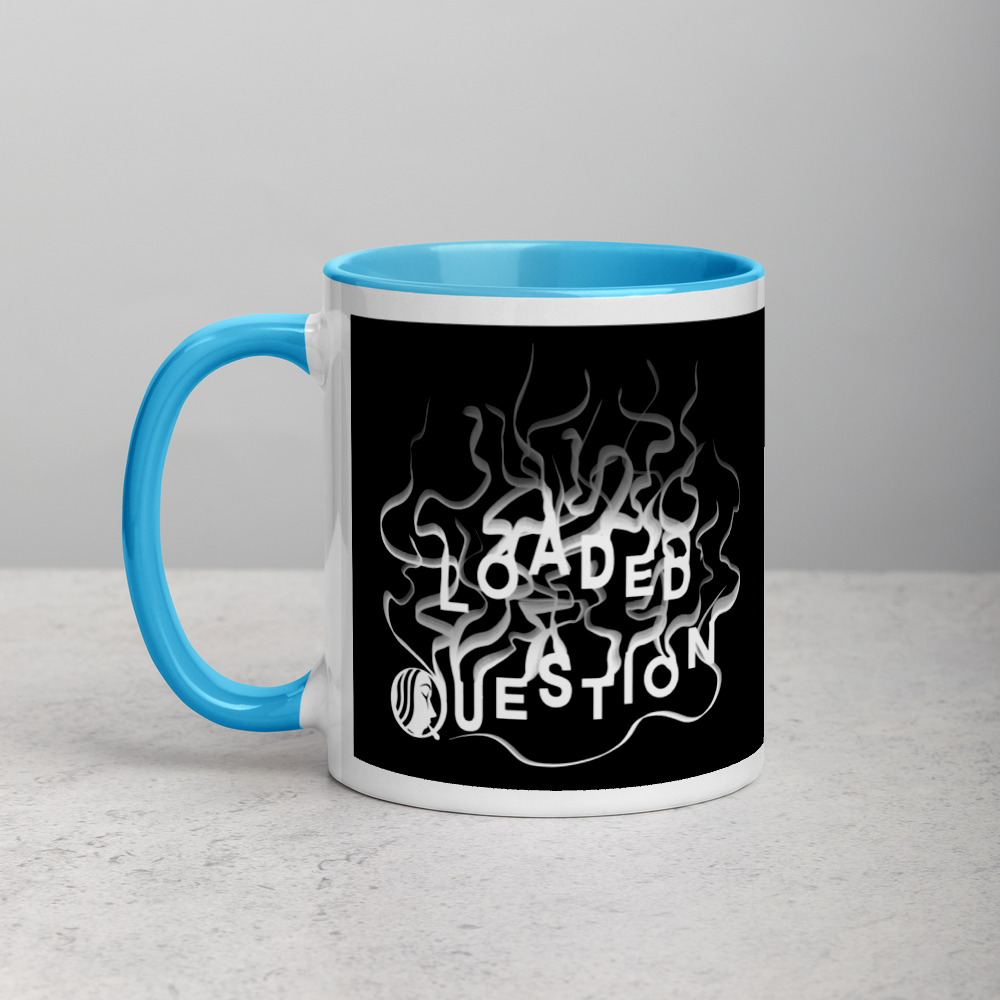 Black Mug with "Loaded Question" Design