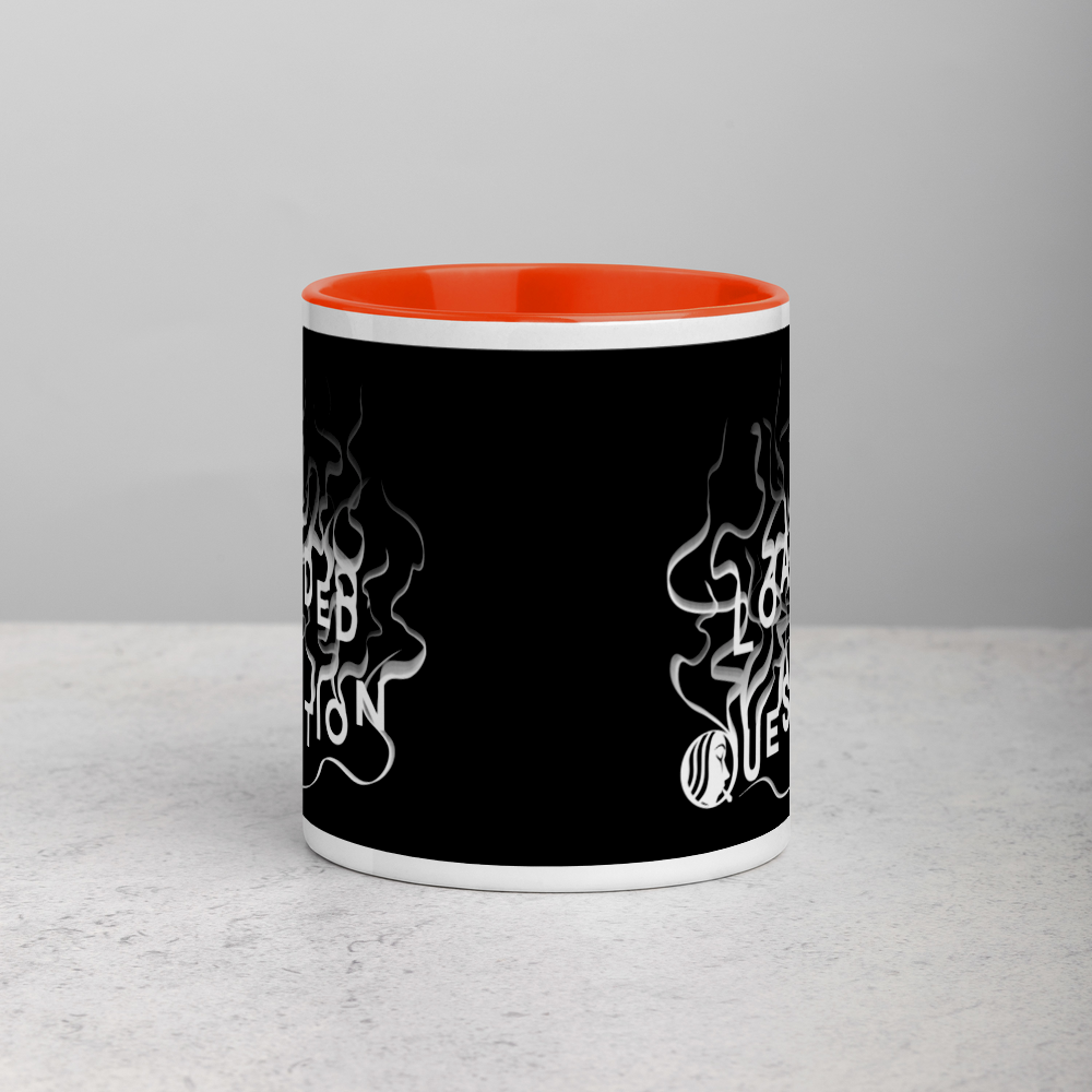 Black Mug with "Loaded Question" Design