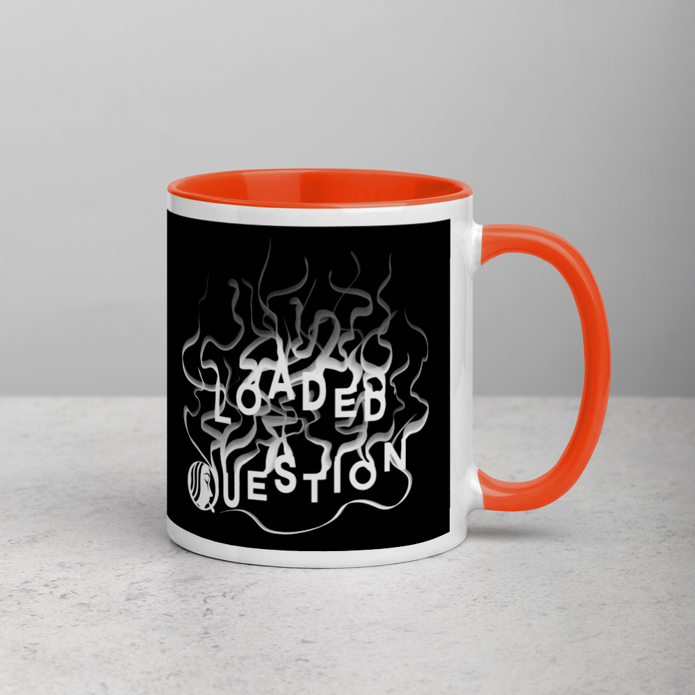 Black Mug with "Loaded Question" Design