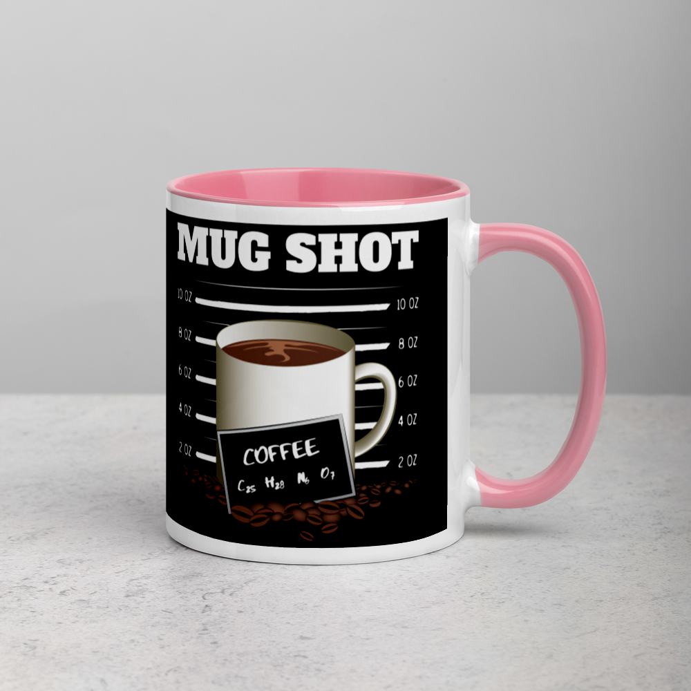 Black Mug with "MUG SHOT" Design