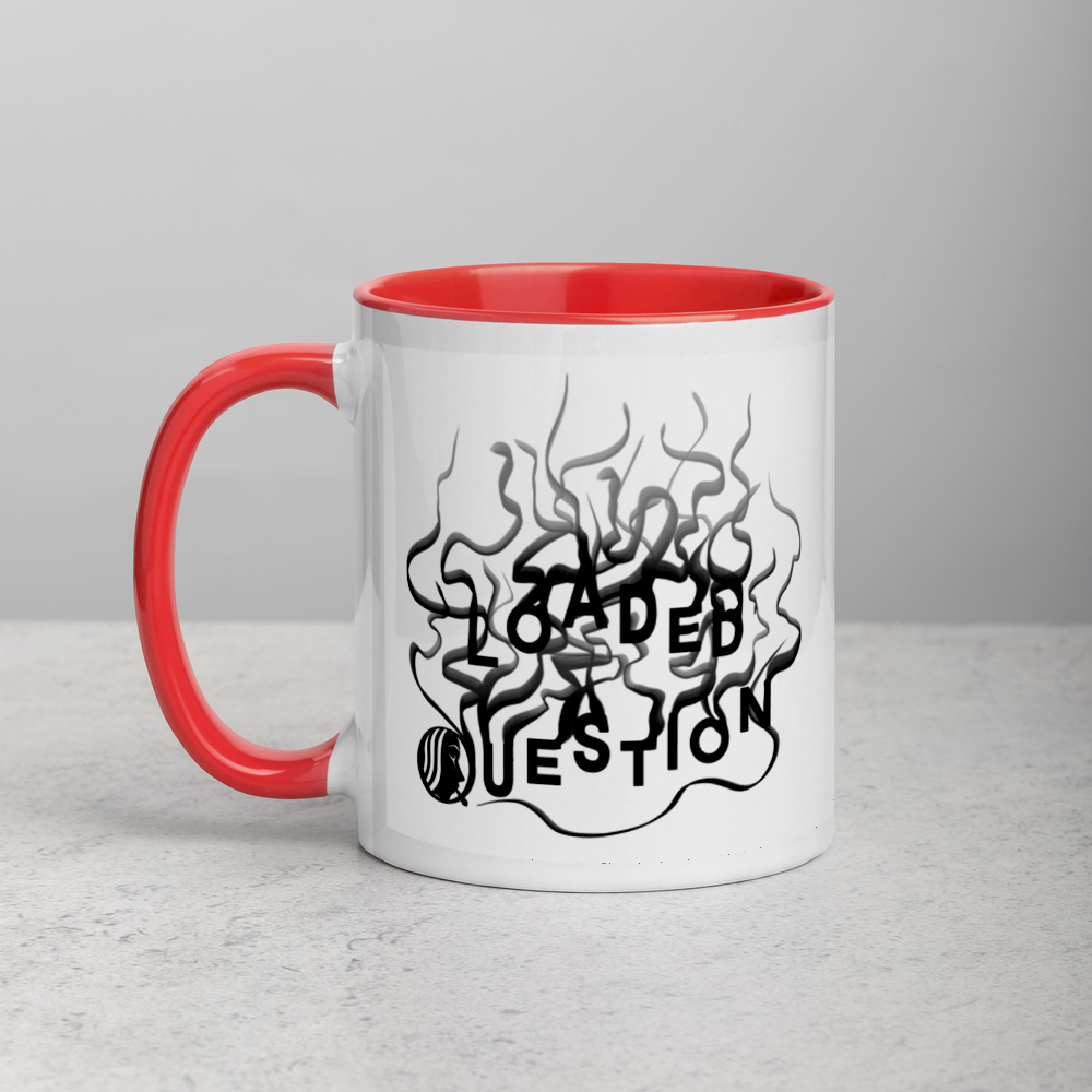 White Mug with "Loaded Question" Design