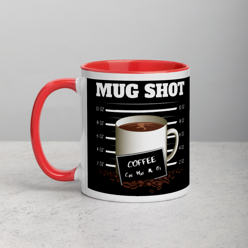 Black Mug with "MUG SHOT" Design