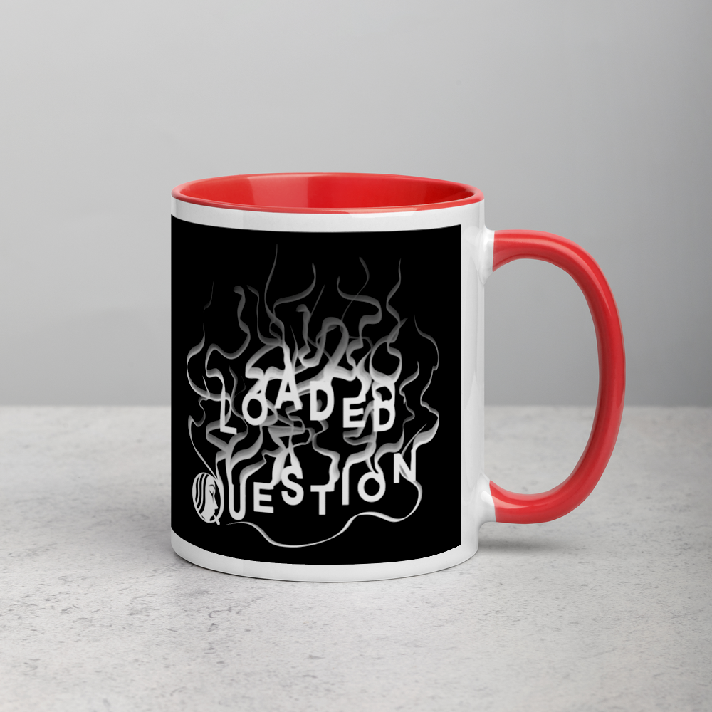 Black Mug with "Loaded Question" Design