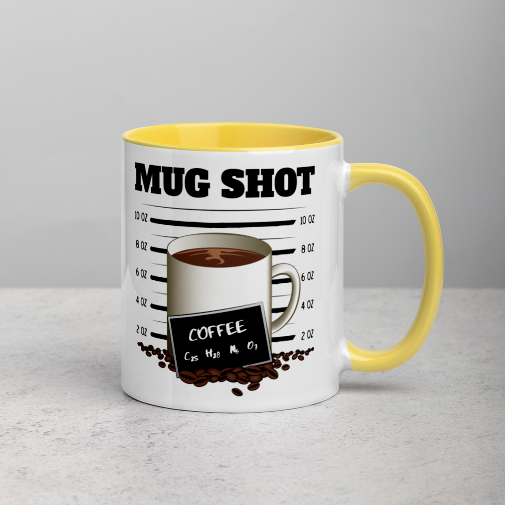 White Mug with "MUG SHOT" Design