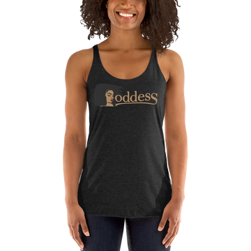 Women's Racerback Tank with "Goddess" and "The PropHer Noun" Designs