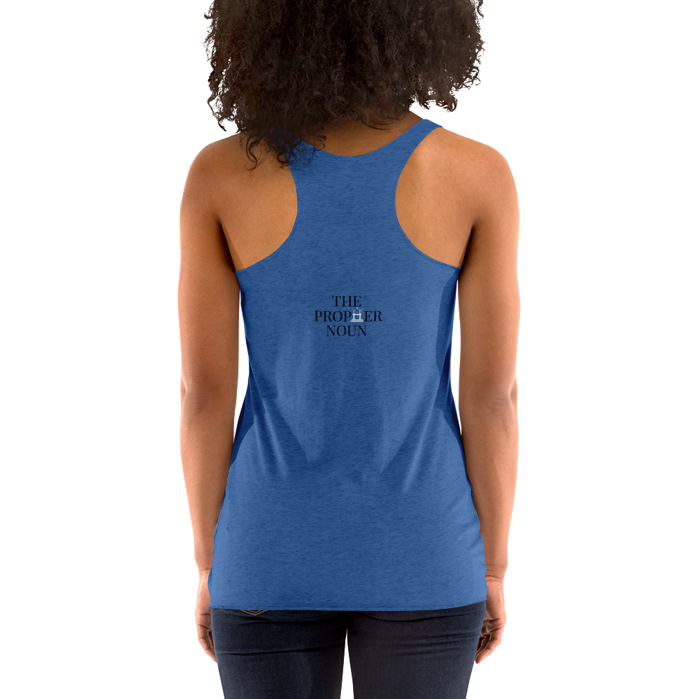 Women's Racerback Tank with "Goddess" and "The PropHer Noun" Designs